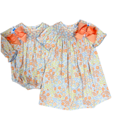 Autumn Breeze Smocked Geo Bishop Girls Occasion Dresses Three Sisters
