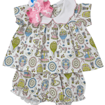 Ava Bloomer Set - Tilley Tea Party Girls Sets The Oaks Apparel Company