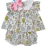 Ava Bloomer Set - Tilley Tea Party Girls Sets The Oaks Apparel Company