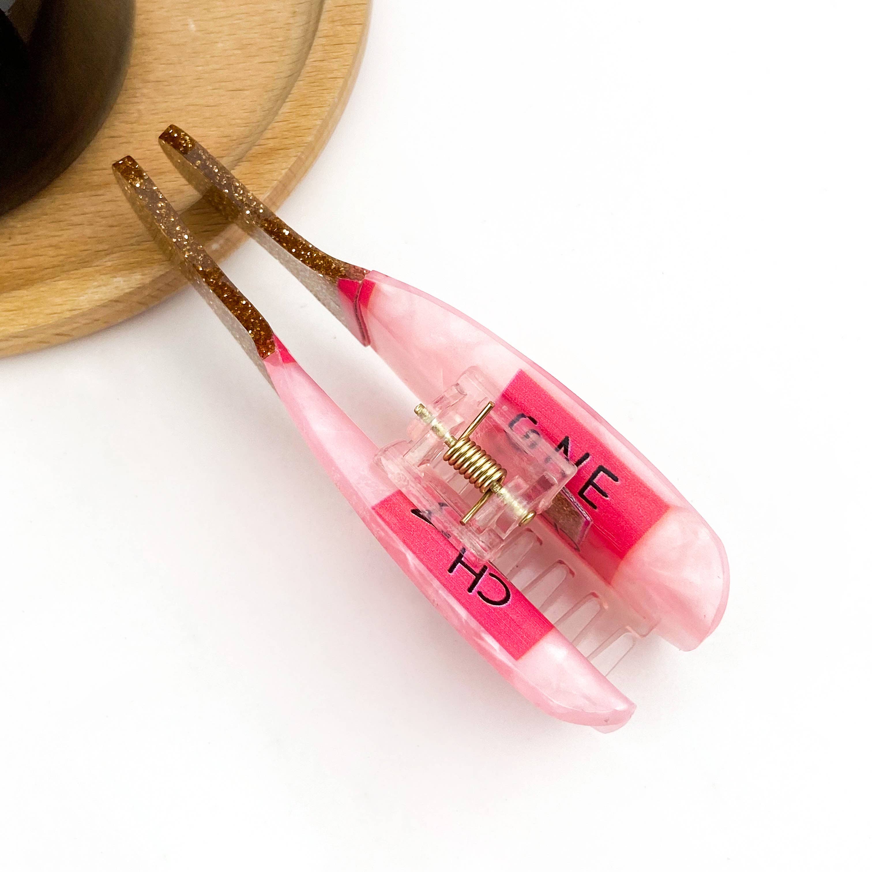 Champagne Bottle Claw Clip Hair Accessories TheDivaSoap