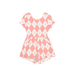 Baby Bow Romper - Flamingo Pink Girls Bubbles + Rompers Finding Foxtale