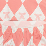 Baby Bow Romper - Flamingo Pink Girls Bubbles + Rompers Finding Foxtale
