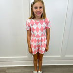 Baby Bow Romper - Flamingo Pink Girls Bubbles + Rompers Finding Foxtale