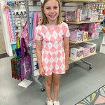 Baby Bow Romper - Flamingo Pink Girls Bubbles + Rompers Finding Foxtale