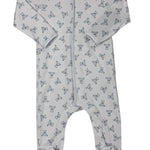 Baby's Teddy Footie - Light Blue Baby Sleepwear Magnolia Baby