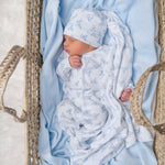 Baby's Teddy Footie - Light Blue Baby Sleepwear Magnolia Baby