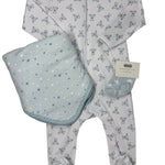 Baby's Teddy Footie - Light Blue Baby Sleepwear Magnolia Baby