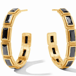 Baguette Hoop - Obsidian Black - Medium Earrings Julie Vos