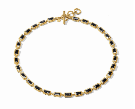 Baguette Tennis Necklace - Obsidian Black Necklaces Julie Vos