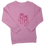 Ballet Slippers Sweatshirt - Lt. Pink Girls Sweaters + Sweatshirts Mustard & Ketchup