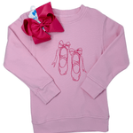 Ballet Slippers Sweatshirt - Lt. Pink Girls Sweaters + Sweatshirts Mustard & Ketchup