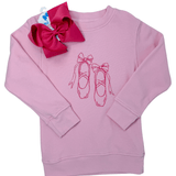 Ballet Slippers Sweatshirt - Lt. Pink Girls Sweaters + Sweatshirts Mustard & Ketchup