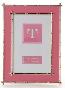 Bamboo Edge 4x6 Metal Frame - Assorted Home Decor Two's Company Pink