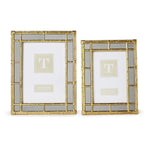 Bamboo Gold Mirrored Frame 4x6 Home Decor Two's Company