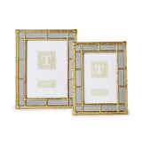 Bamboo Gold Mirrored Frame 4x6 Home Decor Two's Company