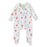 Barnyard Babies Print Zip Footie Baby Sleepwear Magnolia Baby