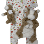 Barnyard Babies Print Zip Footie Baby Sleepwear Magnolia Baby