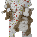 Barnyard Babies Print Zip Footie Baby Sleepwear Magnolia Baby