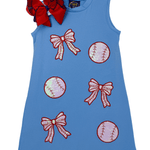 Baseball Applique Tank Dress Girls Play Dresses Emma Jean