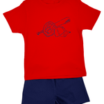 Baseball S/S Shirt - Red/Navy Boys Tees Mustard & Ketchup