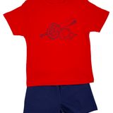 Baseball S/S Shirt - Red/Navy Boys Tees Mustard & Ketchup