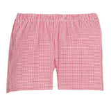 Basic Short - Red Seersucker GIngham Boys Shorts Little English