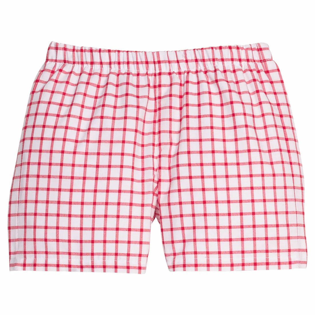 Basic Short - Red Windowpane Boys Shorts Little English