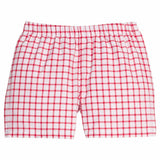 Basic Short - Red Windowpane Boys Shorts Little English