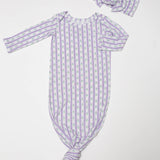 Lilac Ribbons Knotted Gown