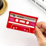 Red Cassette Tape–Inspired Retro Hair Claw Clip Hair Accessories TheDivaSoap