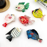 Fish Claw Clip - Black/White Hair Accessories TheDivaSoap