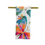 Be Transformed Butterfly Tea Towel - Spring Hand Towel Rachel Brooks Design, LLC