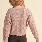 Girls Petal Pointelle Sweater Girls Sweaters + Sweatshirts heart and arrow
