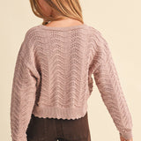 Girls Petal Pointelle Sweater Girls Sweaters + Sweatshirts heart and arrow