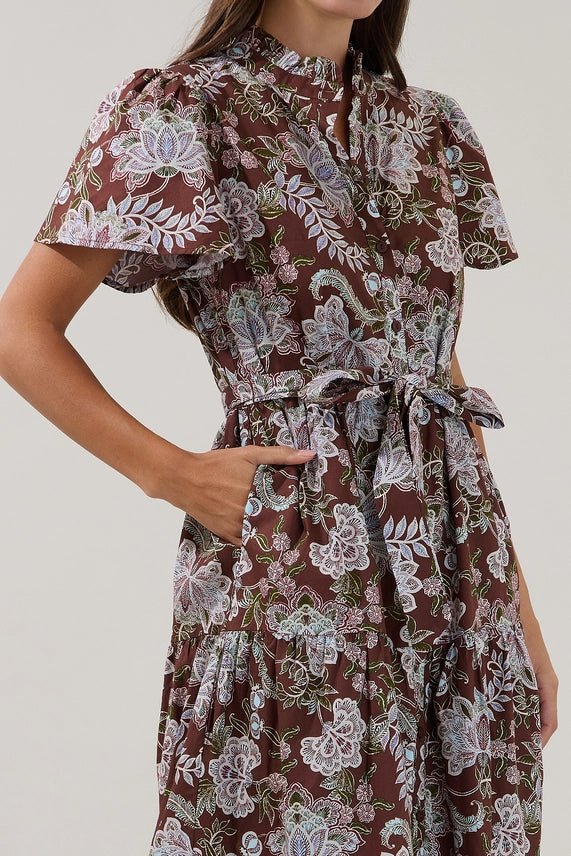 Bellucci Poplin Midi Dress Long Dresses Sugarlips