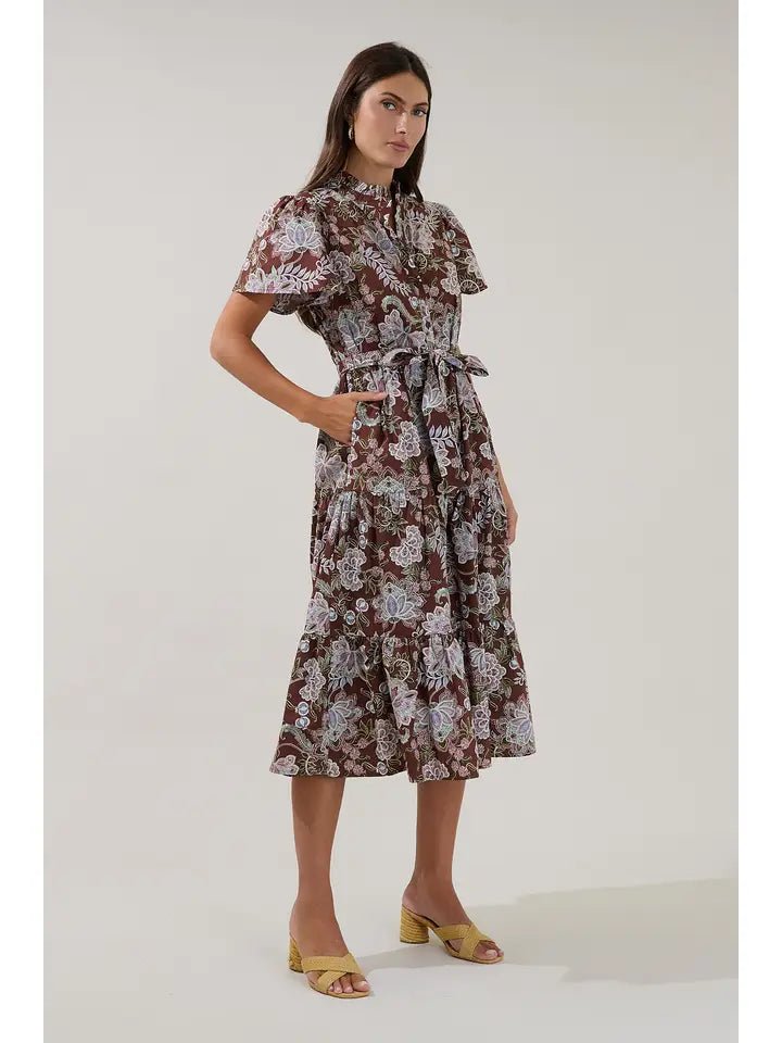 Bellucci Poplin Midi Dress Long Dresses Sugarlips