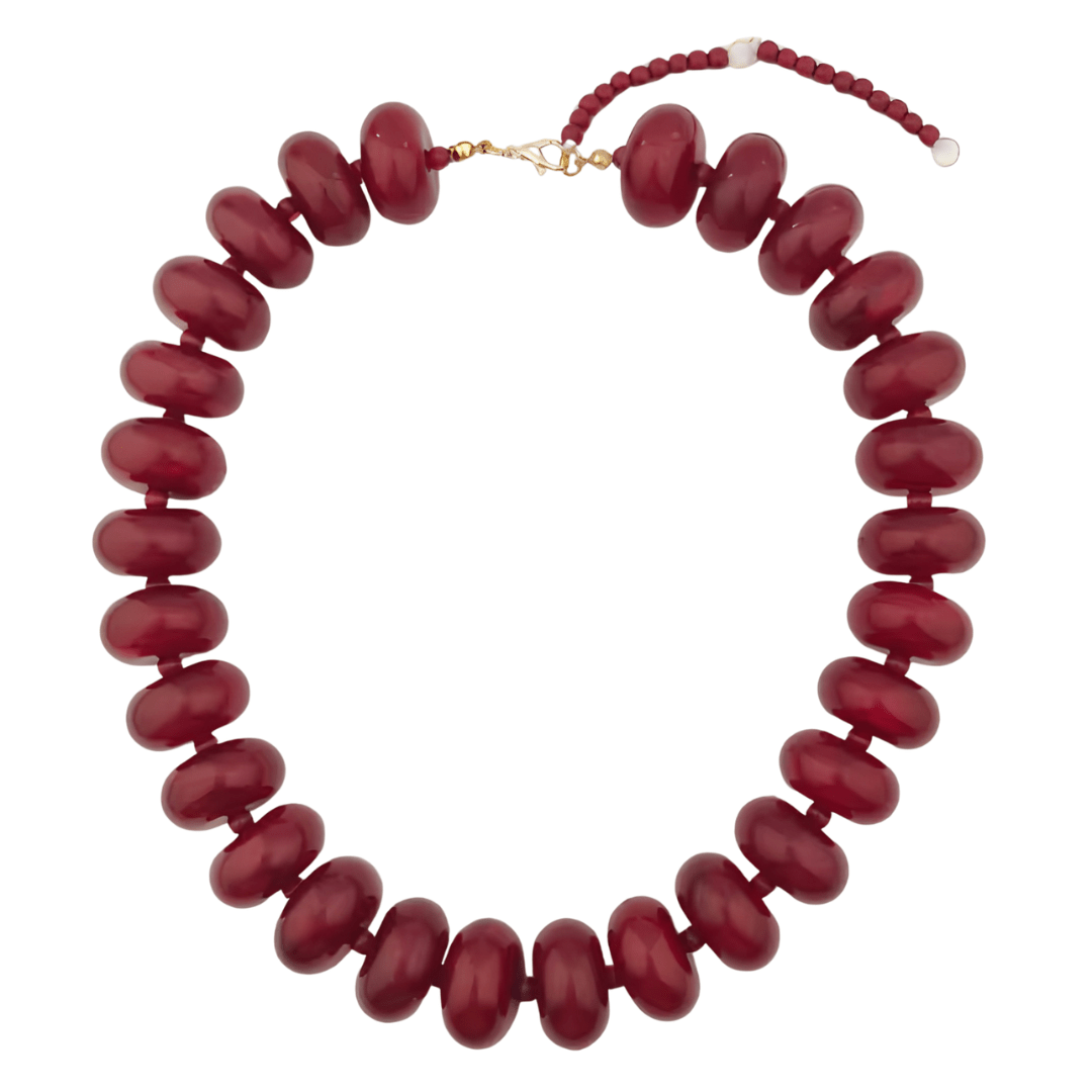 Bentley Necklace - Burgundy - Sugar Babies Children's Boutique/Meg's Shoppe