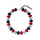 Bentley Necklace - Navy/Powder Blue/Red - Sugar Babies Children's Boutique/Meg's Shoppe