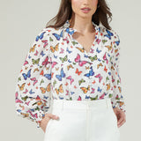 Bess Butterfly Long Sleeve Blouse Tops Sugarlips