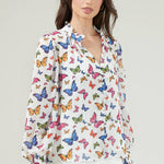 Bess Butterfly Long Sleeve Blouse Tops Sugarlips