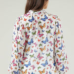 Bess Butterfly Long Sleeve Blouse Tops Sugarlips