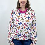 Bess Butterfly Long Sleeve Blouse Tops Sugarlips