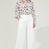 Bess Butterfly Long Sleeve Blouse Tops Sugarlips