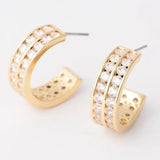 Bex Hoop Earrings - Gold Earrings Michelle McDowell