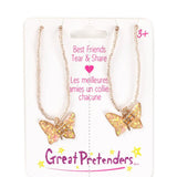BFF Butterfly Share & Tear Necklaces Kids Jewelry Great Pretenders