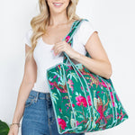 Bird Quilted Tote Bag Purses + Totes LA Soul