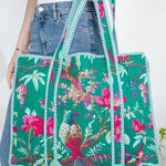 Bird Quilted Tote Bag Purses + Totes LA Soul