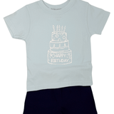 Birthday Cake S/S Shirt - Lt. Blue Boys Tees Mustard & Ketchup