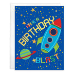 Birthday Greeting Card - Birthday Blast Off Paper Goods GINA B DESIGNS