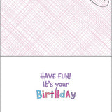Birthday Greeting Card - Pink Birthday Banners Paper Goods GINA B DESIGNS